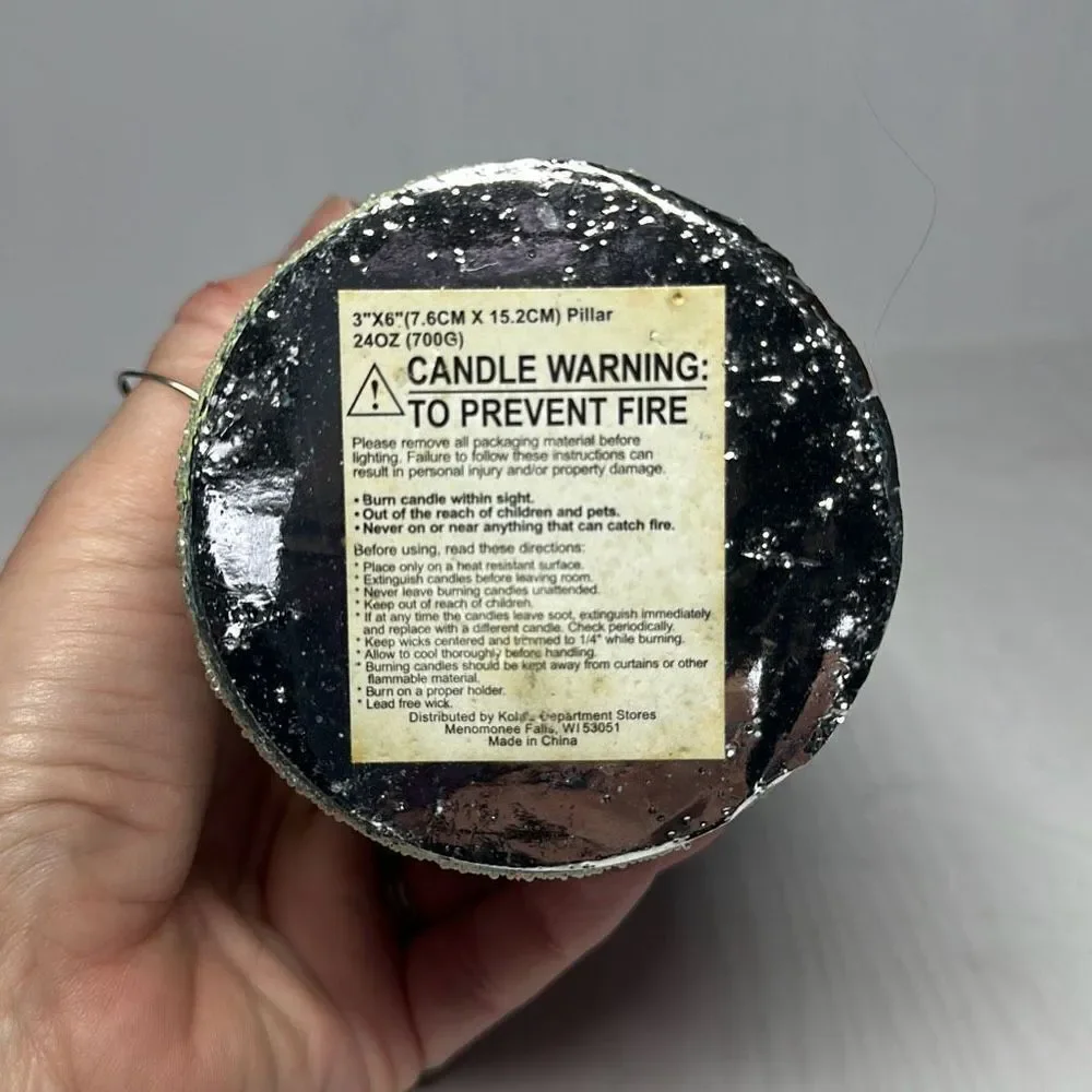 Christmas SUGARED SNOWMAN CANDLE Wax Christmas Holiday‎ Let It Snow